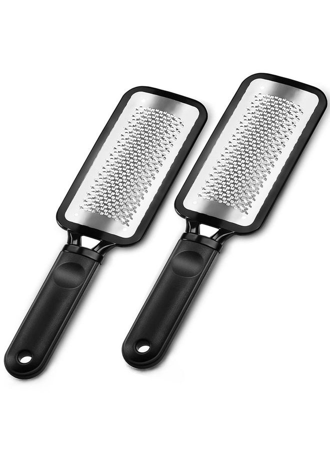 Foot Rasp Foot File, 2 Pcs Stainless Steel Pedicure Callus Remover for Feet, Professional Foot Care Tools for Pedicure to Removes Hard Skin Corns for Dry and Wet Feet