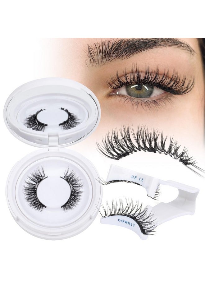 Focipeysa Magnetic Eyelashes Natural Wispy Magnetic Lashes No Glue Needed Magnetic Strip Eyelashes Reusable Magnetic Lash Kit with Applicator DIY Magnetic False Eye Lashes