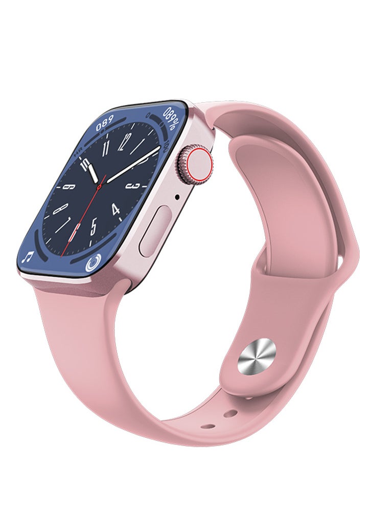 Hw8 Max Smart Watch,  45 Mm Full Touch HD Screen Wireless Charging Fitness Tracker Watch, 1P67 Waterproof Lightweight And Comfortable Health Monitoring Watch With HD Display, (1pc, Pink)
