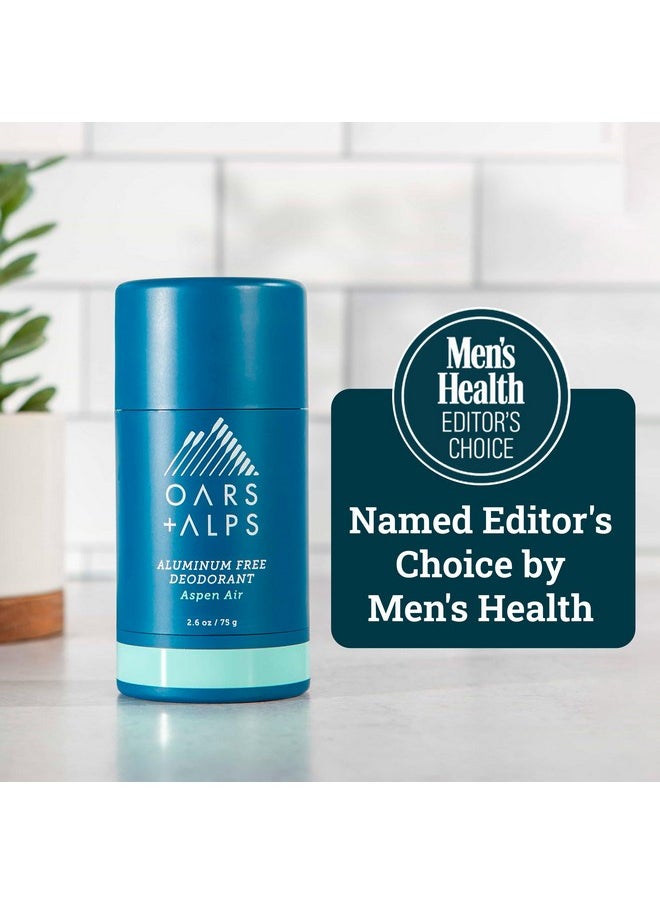 Oars + Alps Aluminum Free Deodorant for Men and Women, Dermatologist Tested and Made with Clean Ingredients, Travel Size, Aspen Air, 1 Pack, 2.6 Oz