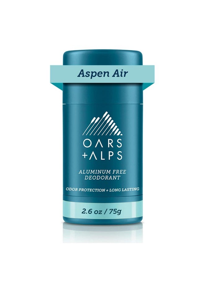Oars + Alps Aluminum Free Deodorant for Men and Women, Dermatologist Tested and Made with Clean Ingredients, Travel Size, Aspen Air, 1 Pack, 2.6 Oz