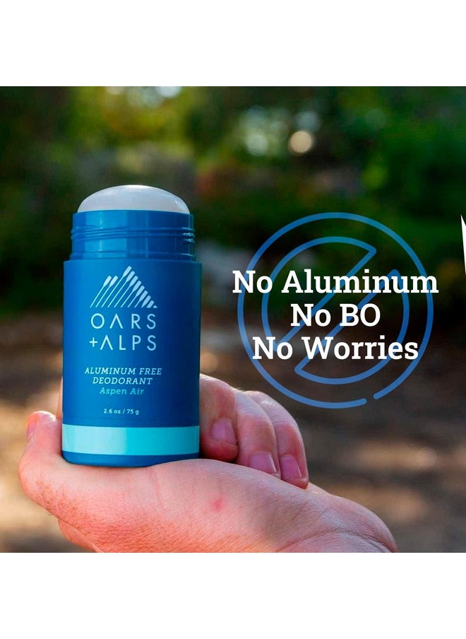 Oars + Alps Aluminum Free Deodorant for Men and Women, Dermatologist Tested and Made with Clean Ingredients, Travel Size, Aspen Air, 1 Pack, 2.6 Oz