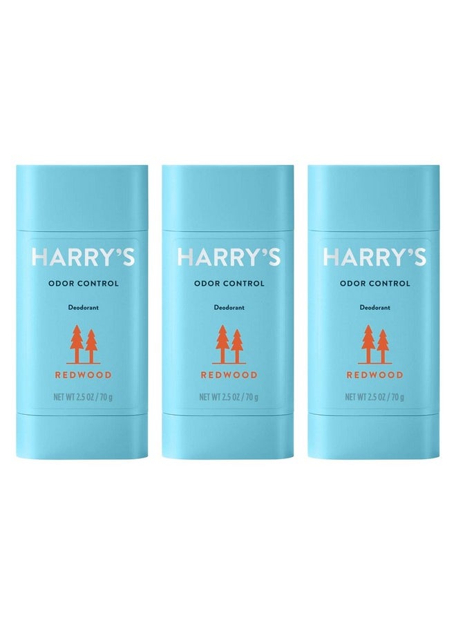 Harry's Men's Deodorant - Odor Control Deodorant - Aluminum-Free - Redwood (3 Count)