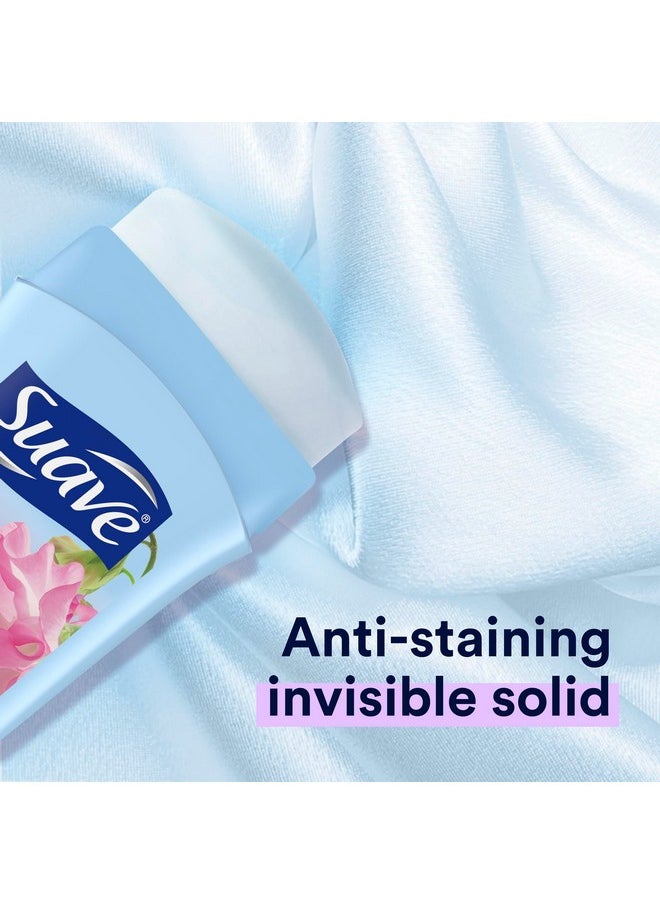 Suave Deodorant Antiperspirant for Women, Variety Pack - Sweet Pea & Violet + Wild Cherry Blossom, 48H Protection, Anti-Staining, 2.6 Oz Ea (4 Piece Set)