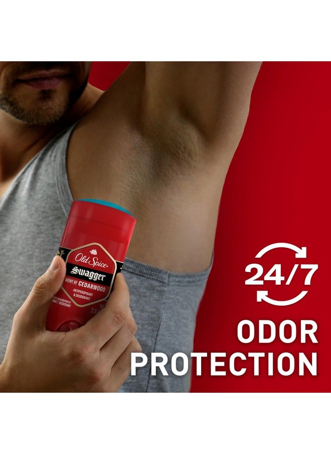 Old Spice Aluminum Free Deodorant for Men, 24/7 Odor Protection, 24/7 Lasting Freshness, Red Collection, Swagger with Cedarwood Scent, 3.8 oz (Pack of 3)