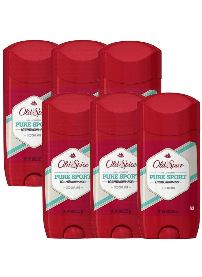 Old Spice High Endurance Deodorant for Men, Pure Sport - 3 Oz / 85g x 6 Pack