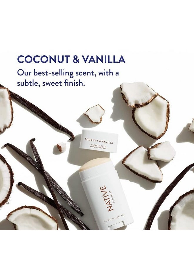Native Deodorant Contains Naturally Derived Ingredients, 72 Hour Odor Control | Deodorant for Women and Men, Aluminum Free with Baking Soda, Coconut Oil and Shea Butter | Coconut & Vanilla