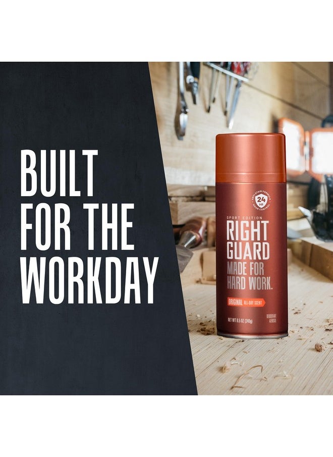 Right Guard Sport Deodorant Spray | Anti-Stain Spray Deodorant For Men | Aluminum Free | 24-Hour Odor Control | Original Scent, 8.5 oz. (2 count)