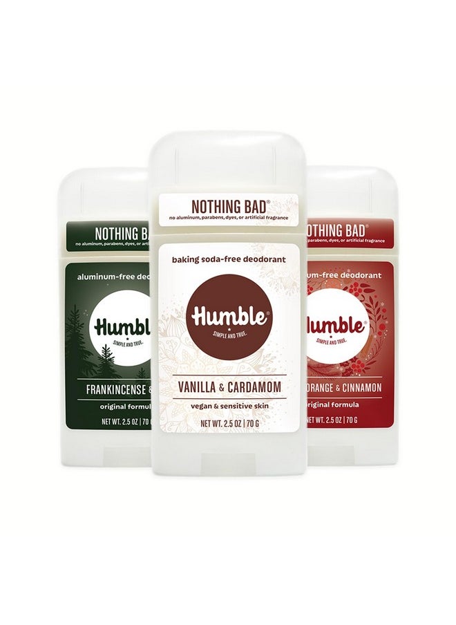 Humble Brands, Inc, Humble Brands Holiday Scents 3 Pack (Sweet Orange & Cinnamon, Frankincense & Fir, Vegan/Sensitive Vanilla & Cardamom)