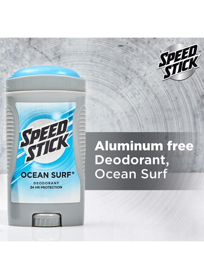 Speed Stick Men's Deodorant, Ocean Surf, 3 Ounce, 4 Pack, Packaging may Vary
