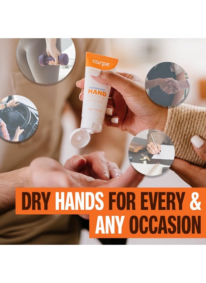 Carpe Antiperspirant Hand Lotion, A dermatologist-recommended smooth lotion that helps stop hand sweat, Great for hyperhidrosis (Original Eucalyptus)