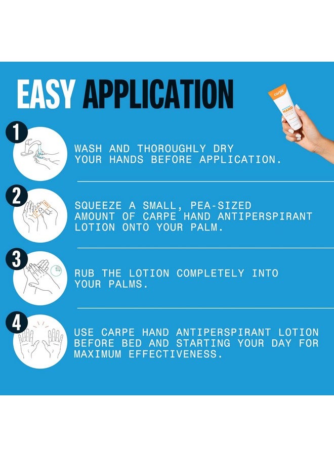 Carpe Antiperspirant Hand Lotion, A dermatologist-recommended smooth lotion that helps stop hand sweat, Great for hyperhidrosis (Original Eucalyptus)