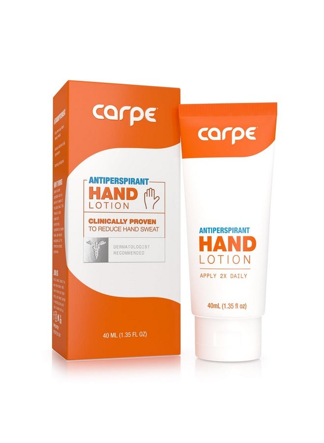 Carpe Antiperspirant Hand Lotion, A dermatologist-recommended smooth lotion that helps stop hand sweat, Great for hyperhidrosis (Original Eucalyptus)