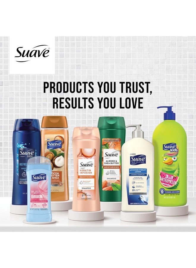 Suave Deodorant Women, Antiperspirant, Powder and Fresh Bundle, 48-Hour Odor & Wetness Protection, with Essential Oils, anti-staining, no baking soda Bundle 4 x 2.6 oz