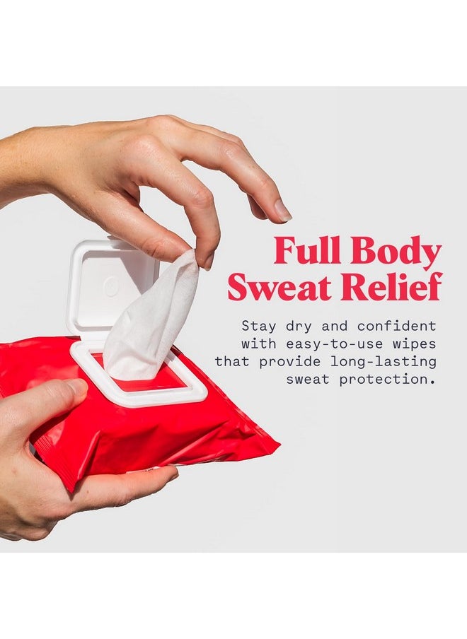 Duradry Antiperspirant Body Wipes for Men & Women - Anti-Sweat Wipes for Hands and Feet, Neutralizes Odor and Excessive Sweating, Quick-Drying and Travel-Friendly - Unscented, Pack of 1