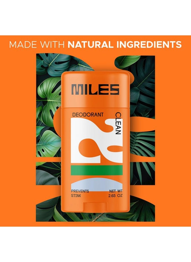 Miles Kids Deodorant for Boys and Girls - Aluminum Free Deodorant for Kids and Teens, Natural, Hypoallergenic, Made in USA - Clean Scent, 1-Pack