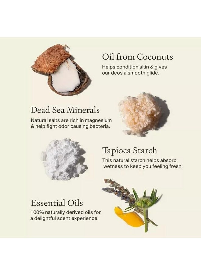 Each & Every All Natural Deodorant for Women & Men - Sensitive Skin, Plant-Based, Baking Soda & Aluminum-Free Deodorant - Clean Long Lasting 24 Hr Odor Control - Lavender & Lemon Travel Size, 2.5oz