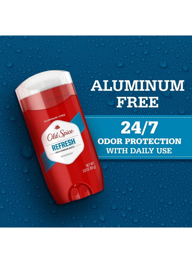 Old Spice High Endurance Deodorant for Men, Aluminum Free, 24/7 Odor Protection, Refresh Scent, 3 oz (Pack of 3)