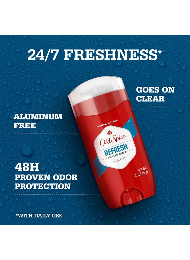 Old Spice High Endurance Deodorant for Men, Aluminum Free, 24/7 Odor Protection, Refresh Scent, 3 oz (Pack of 3)