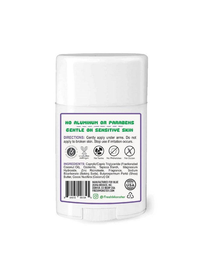 Fresh Monster Natural Deodorant for Kids & Teens, Aluminum Free, Paraben Free, Hypoallergenic Deodorant, Gummy Burst (1.76oz)