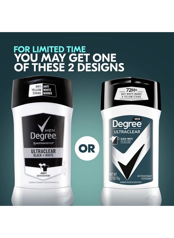 Degree Men UltraClear Antiperspirant Deodorant Black + White 72-Hour Sweat & Odor Protection Antiperspirant For Men With MotionSense Technology 2.7 Ounce (Pack of 4)