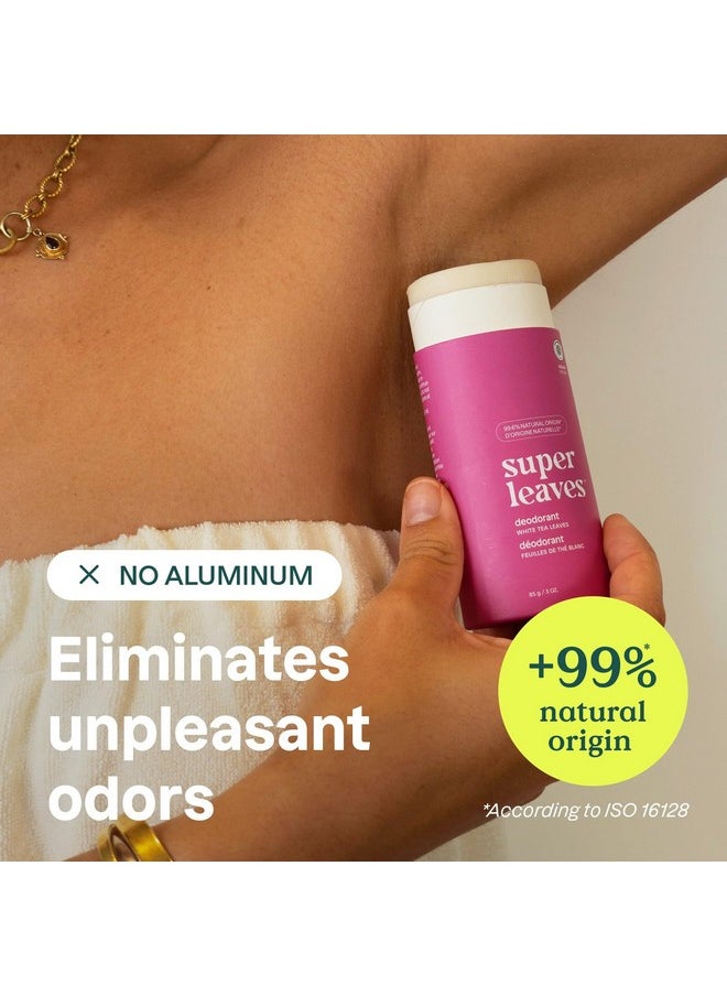ATTITUDE Plastic-Free Deodorant, EWG Verified, Aluminum Free, Vegan Naturally Sourced Body Deodorants for Women & Men, Dermatologically Tested, White Tea Leaves, 3 Ounces