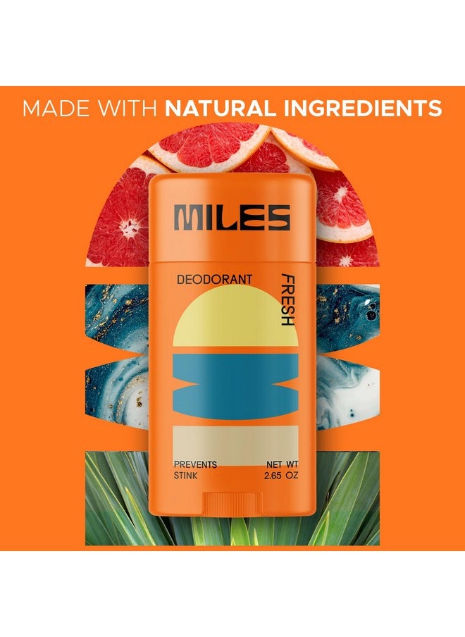 Miles Kids Deodorant for Boys and Girls - Aluminum Free Deodorant for Kids and Teens, Natural, Hypoallergenic, Made in USA - Fresh Scent, 1-Pack