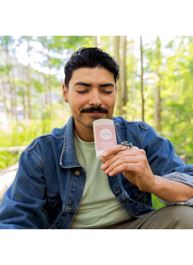 HUMBLE BRANDS Original Formula Aluminum-free Deodorant. Long Lasting Odor Control with Baking Soda and Essential Oils, Full and Travel Size (Moroccan Rose)