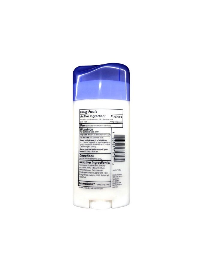 Sure Deodorant 2.6oz Invisible Solid Unscented (Pack of 3)
