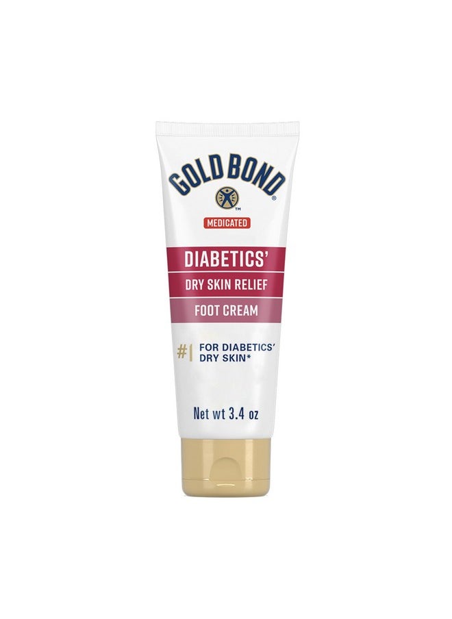 Gold Bond Medicated Diabetics' Dry Skin Relief Foot Cream, 3.4 oz., Skin Protectant