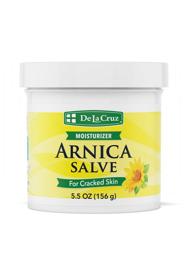 De La Cruz Arnica Salve, Foot Cream for Dry and Cracked Feet and Moisturizing Hand Salve for Dry Hands, 24 Hour Moisture for Dry and Rough Skin - JUMBO SIZE 5.5 OZ