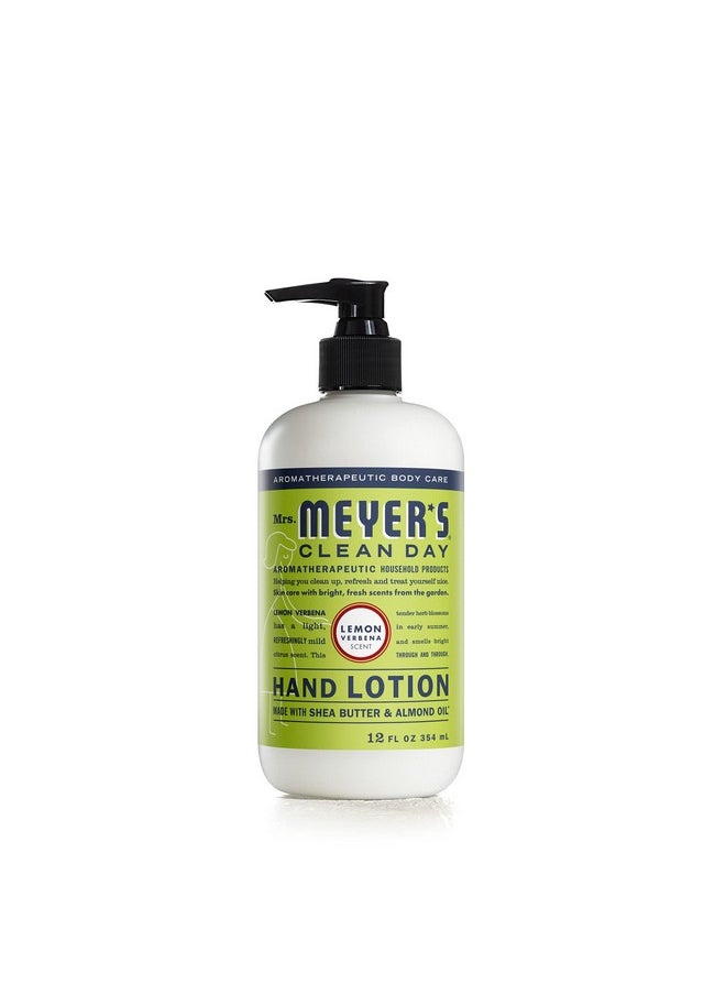 Mrs. Meyer's Clean Day Hand Lotion, Long-Lasting, Non-Greasy Moisturizer, Cruelty Free Formula, Lemon Verbena Scent, 12 oz