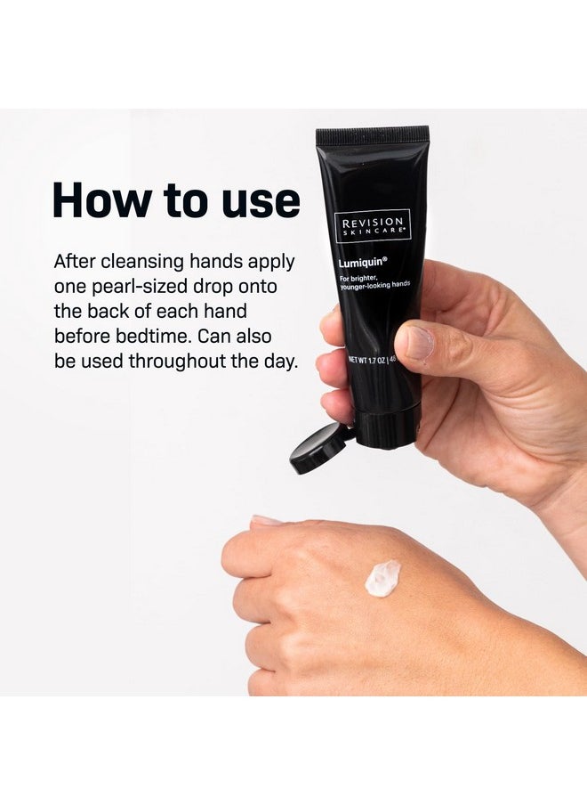 Revision Skincare Lumiquin® Hand Cream, Anti Aging Hand Moisturizer, Supports Moisture Barrier, Skin Brightening, 1.7 oz