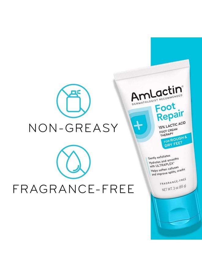 AmLactin Foot Cream Therapy, 3 Ounce (Pack of 2)