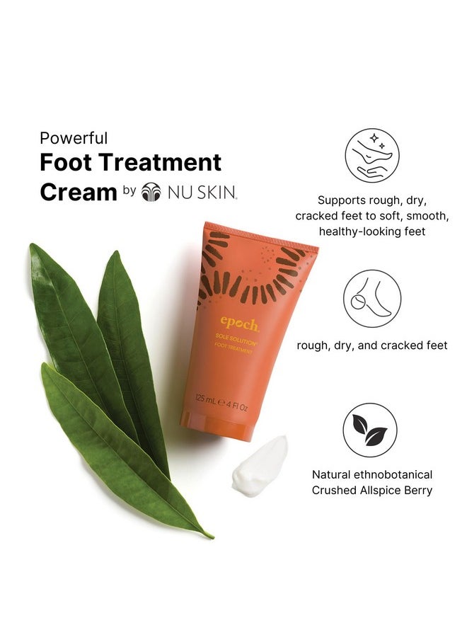 Nu Skin Epoch Sole Solution | Effective Foot Cream for Dry Cracked Heels and Feet | Foot Care with Urea Cream for Feet | Repair Foot Health | Moisturizer & Lotion for Clean Feet | 4 Fl Oz | 1 Pack