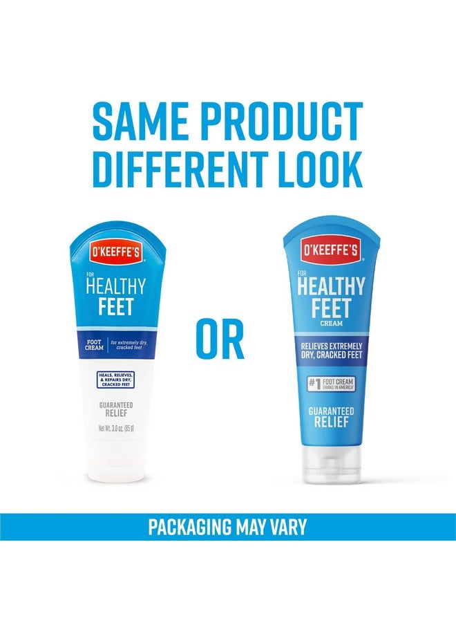 O'Keeffe's for Healthy Feet Foot Cream; 3.0 Ounce Tube and O'Keeffe's for Healthy Feet Night Treatment Foot Cream; 3.0 Ounce Tube; Relieves Extremely Dry; Cracked Feet