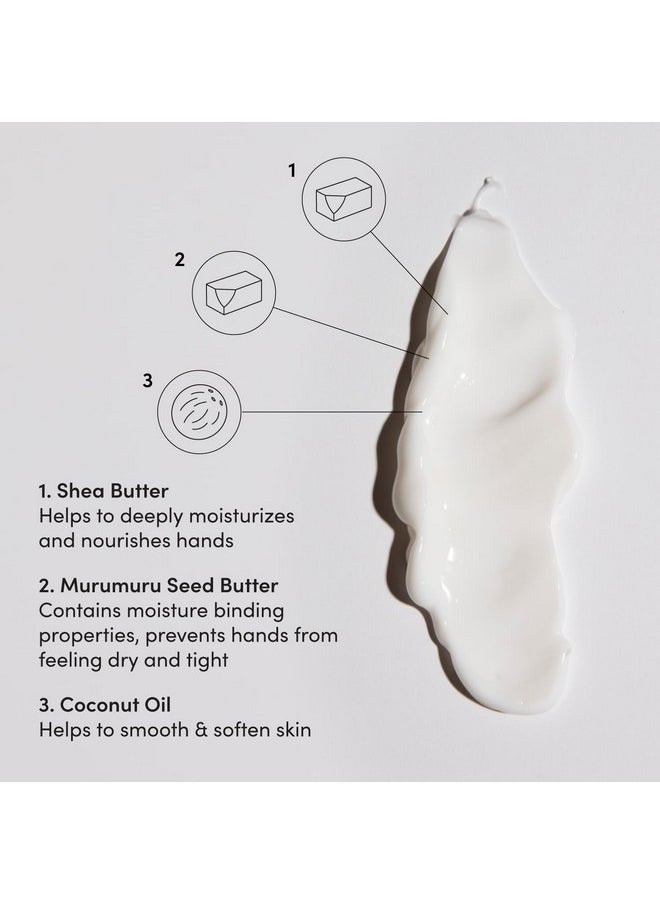 OUAI Hand Cream - Thick, Creamy Balm with Coconut Oil, Murumuru Butter and Shea Butter - Hydrating Moisturizer for Soft Hands - Use Daily to Deeply Nourish Skin (3 Oz)