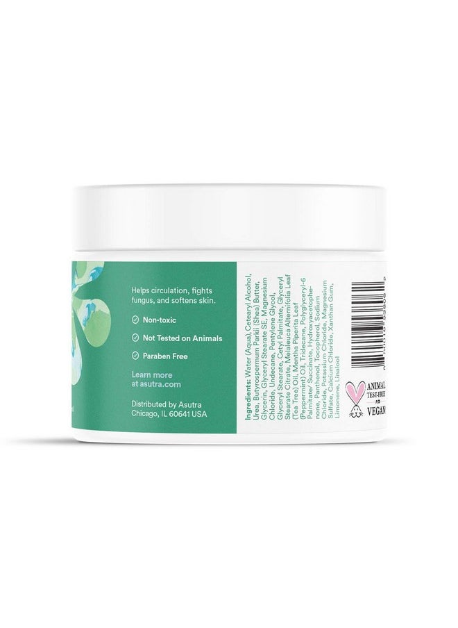 ASUTRA Treat your Feet Foot Cream, 3.4 oz - Rich Lotion with Shea Butter for Dry, Cracked Feet, Peppermint & Tea Tree Essential Oils for Healthy Feet