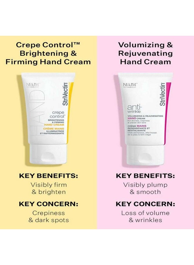 StriVectin Crepe Control Brightening & Firming Hand Cream for Dry Skin and Less Wrinkles, 2 oz