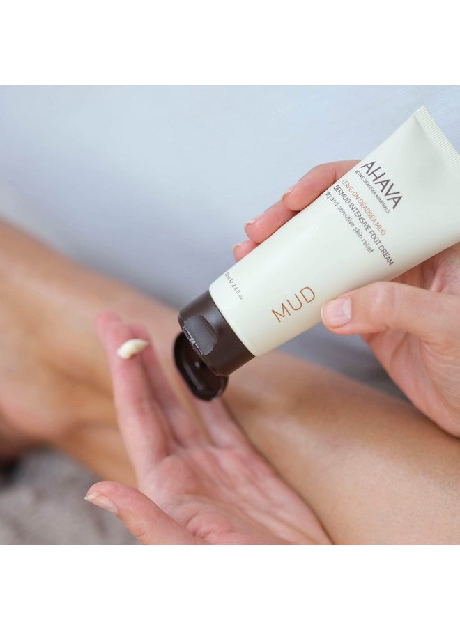 AHAVA Dermud Intensive Foot Cream - Intensely Hydrates, Moisturizes & Heals Dry Cracked Heels and Feet, Enriched with Patented Osmoter and Dermud, Hippophae Oil, Lavender Oil & Shea Butter, 3.4 Fl.Oz