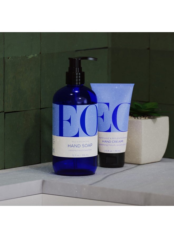 EO Hand Cream, 2.5 Ounce (Pack of 2), French Lavender, Organic Plant-Based, Moisturizer for Dry Skin