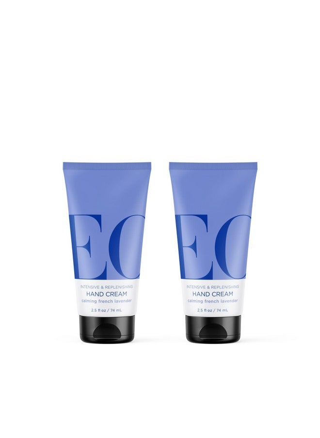 EO Hand Cream, 2.5 Ounce (Pack of 2), French Lavender, Organic Plant-Based, Moisturizer for Dry Skin