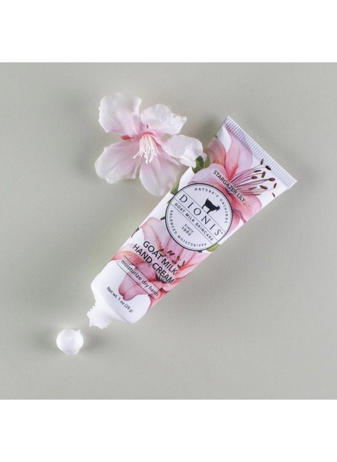 Dionis - Goat Milk Skincare Scented Hand Cream (1 oz) Set of 6, Moisturizing Lotion for Dry Skin, Good for Sensitive Skin, Cruelty-free and Paraben-free (Stargazer Lily)