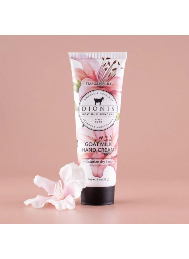 Dionis - Goat Milk Skincare Scented Hand Cream (1 oz) Set of 6, Moisturizing Lotion for Dry Skin, Good for Sensitive Skin, Cruelty-free and Paraben-free (Stargazer Lily)