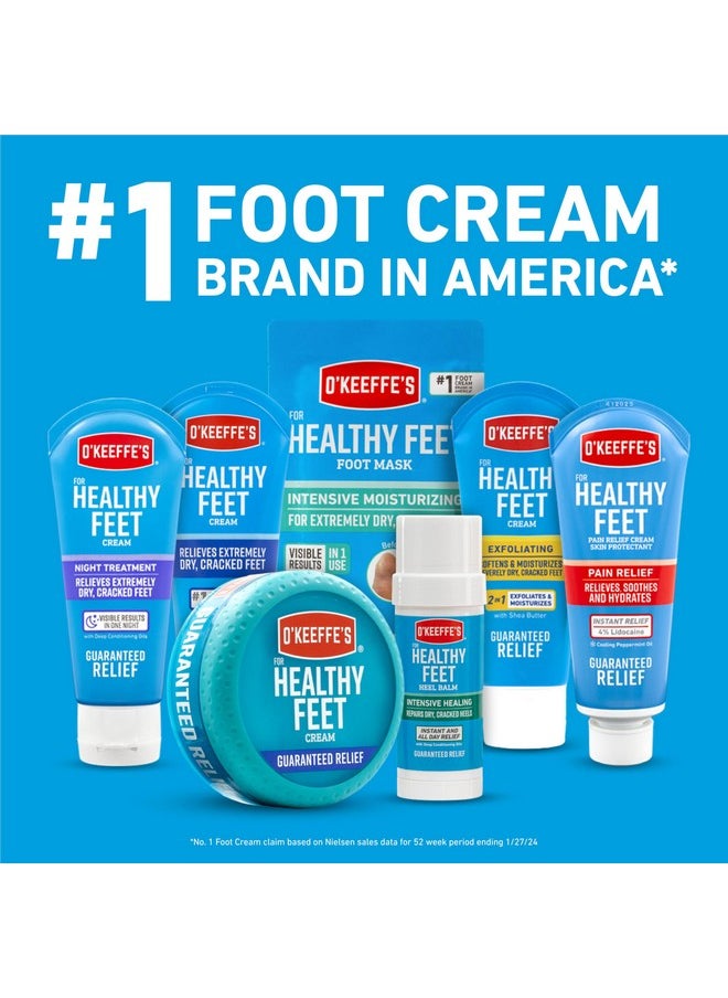 O'Keeffe's for Healthy Feet Intensive Healing Balm; Guaranteed Relief for Extremely Dry; Cracked Feet; Heel Balm that Instantly Fills Dry; Cracked Heels; 2.2oz Balm Stick; (Pack of 1)