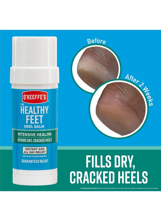 O'Keeffe's for Healthy Feet Intensive Healing Balm; Guaranteed Relief for Extremely Dry; Cracked Feet; Heel Balm that Instantly Fills Dry; Cracked Heels; 2.2oz Balm Stick; (Pack of 1)
