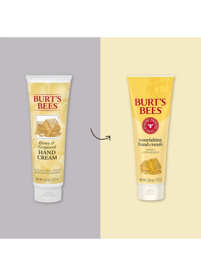 Burt's Bees Stocking Stuffers, Nourishing Honey & Grapeseed Oil Hand Cream, Natural Origin Skin Care Christmas Gifts, 2.6 Oz