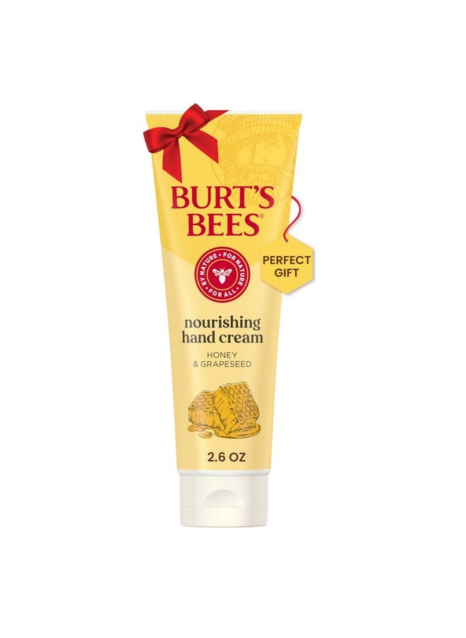 Burt's Bees Stocking Stuffers, Nourishing Honey & Grapeseed Oil Hand Cream, Natural Origin Skin Care Christmas Gifts, 2.6 Oz