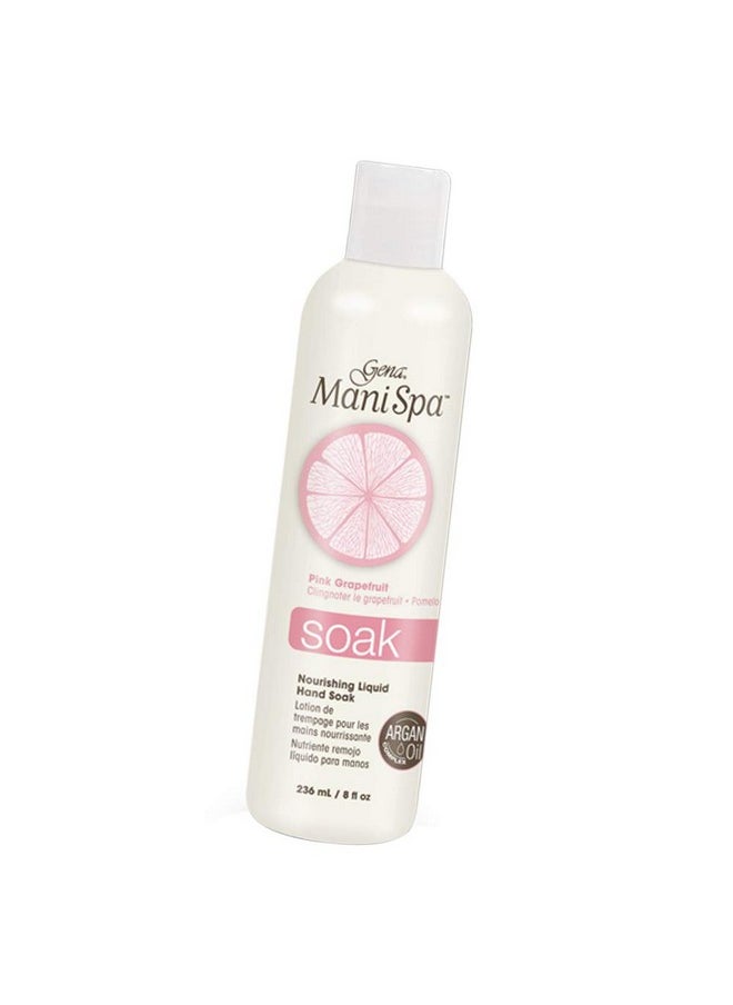 Gena Mani Spa Liquid Hand Soak | Softens, Moisturizes Hands, Nails, and Cuticles For Great Manicure Pre Treatment | Made in the USA |Grapefruit Scent |8 Oz