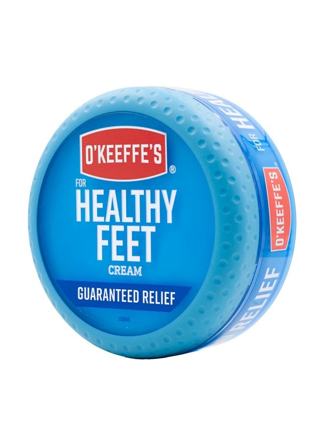 O'Keeffe's for Healthy Feet Foot Cream; Guaranteed Relief for Extremely Dry; Cracked Feet; Instantly Boosts Moisture Levels; 3.2 Ounce Jar; (Pack of 1)